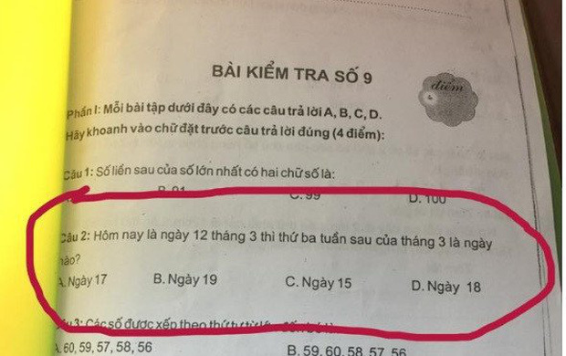 Bài toán tiểu học về ngày tháng khiến nhiều người lớn đọc xong cũng phải 