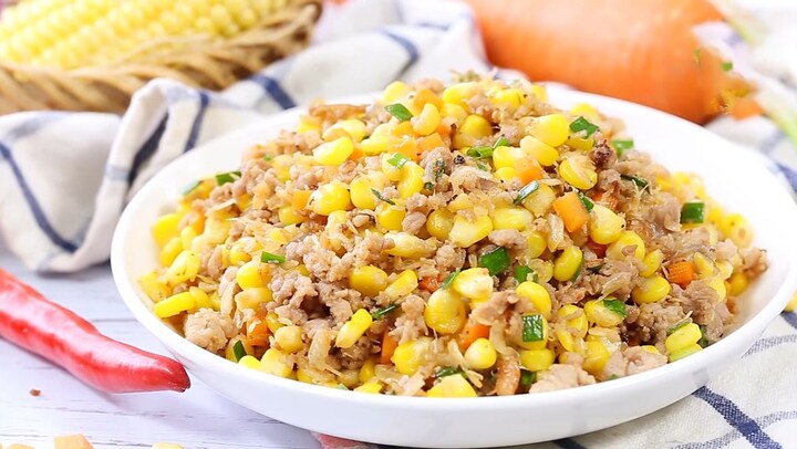 Đổi vị với ngô xào thịt băm dân dã mà ngon