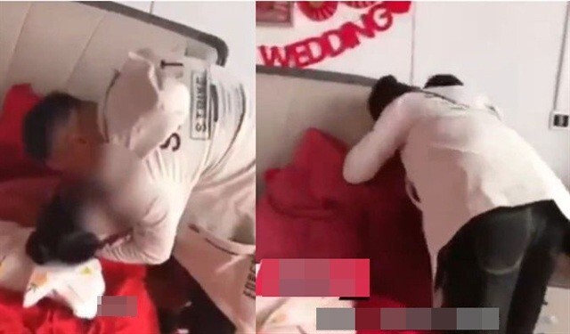 Cô dâu bị khách mời hôn ngấu nghiến trong đám cưới khiến cộng đồng mạng phẫn nộ