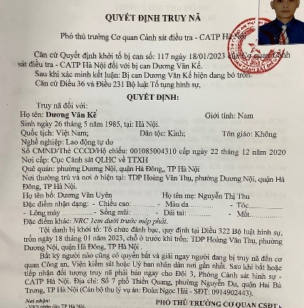 Công an Hà Nội truy nã đối tượng tổ chức đánh bạc qua mạng