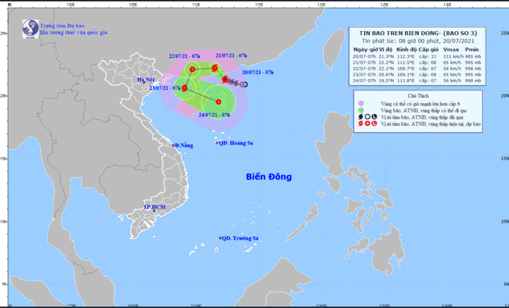 Bão số 3 giật cấp 12 di chuyển dị thường, đang rất mạnh