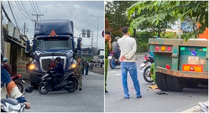 Tai nạn giao thông ở TP.HCM, nam thanh niên tử vong bên hông xe đầu kéo
