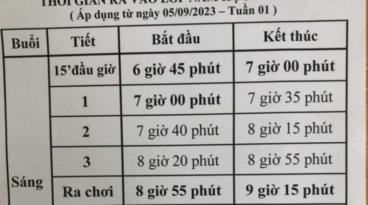 Phụ huynh than khổ vì con lớp 1 vào học từ 6h45, hiệu trưởng trường tiểu học nói gì?