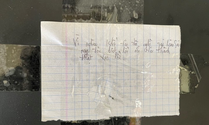 Vụ tên trộm kỳ lạ âm thầm trả tài sản giá hàng trăm triệu: Lá thư kèm theo viết nội dung gì?
