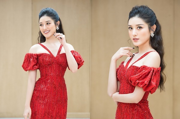 Á hậu Huyền My khoe nhan sắc xinh đẹp cùng bờ vai trần gợi cảm