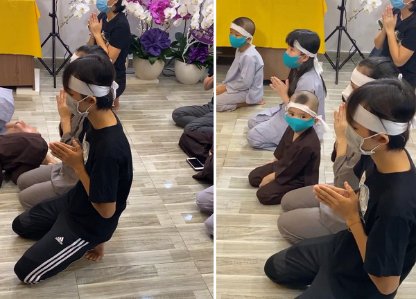 Hồ Văn Cường tiều tụy, đeo khăn tang buồn bã trong lễ cầu siêu nghệ sĩ Phi Nhung