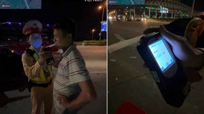Xử phạt kịch khung tài xế xe khách có nồng độ cồn cao chở hàng chục người trên cao tốc