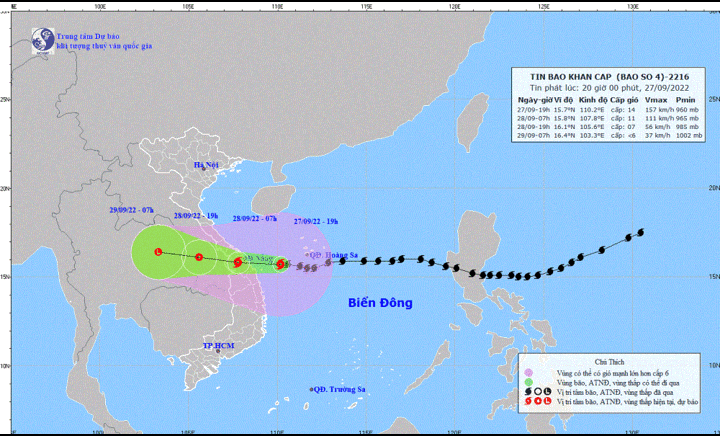 Tin tức dự báo thời tiết hôm nay 28/9: Bão Noru đổ bộ vào đất liền