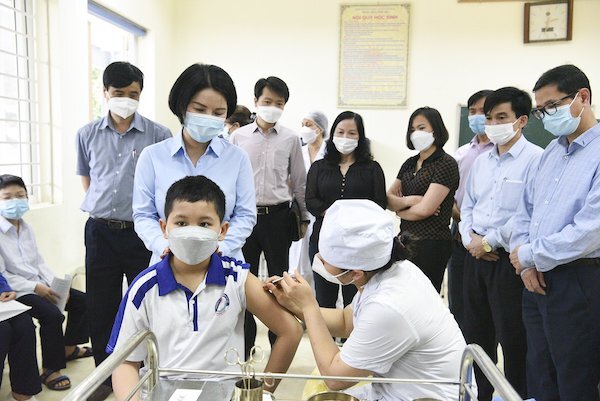 Hà Nội: Hơn 150.000 trẻ từ 5 đến dưới 12 tuổi đã tiêm vaccine ngừa COVID-19