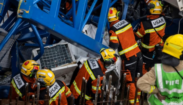 Sập cần cẩu ở Hong Kong, 3 người thiệt mạng, 6 người bị thương