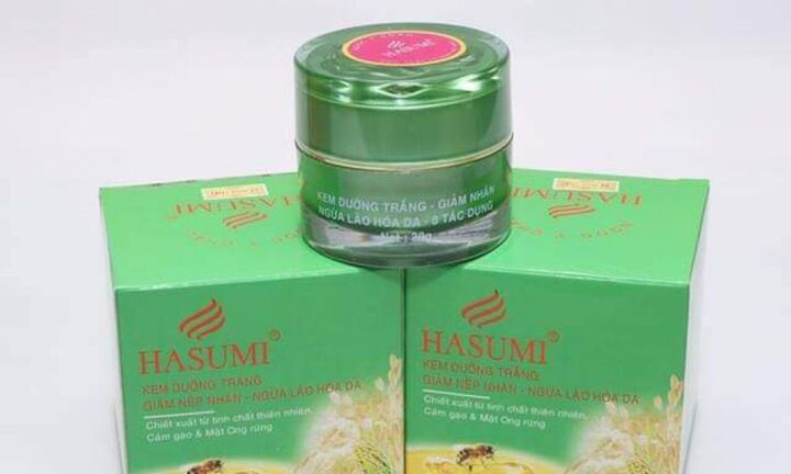 Đình chỉ lưu hành, thu hồi lô kem dưỡng trắng, chống nắng HASUMI