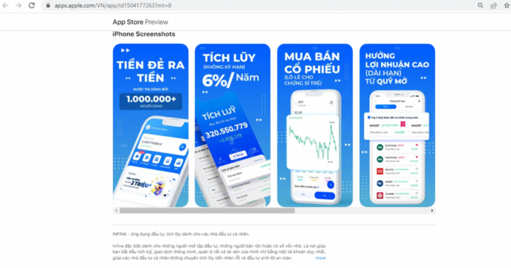 Ủy ban chứng khoán cảnh báo nhà đầu tư về loạt ứng dụng Infina, Savenow, Greenstock