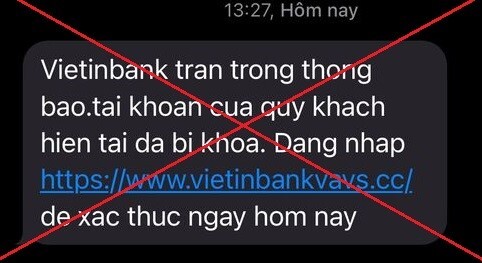 VietinBank cảnh báo những nguy cơ lừa đảo trong mùa dịch