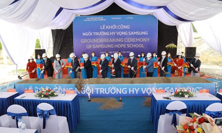Ngôi trường Hy vọng Samsung thứ tư được khởi công xây dựng tại Lạng Sơn