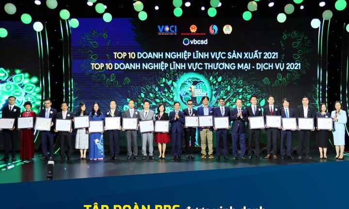 Tập đoàn BRG được vinh danh Top 10 Doanh nghiệp phát triển bền vững Việt Nam 2021
