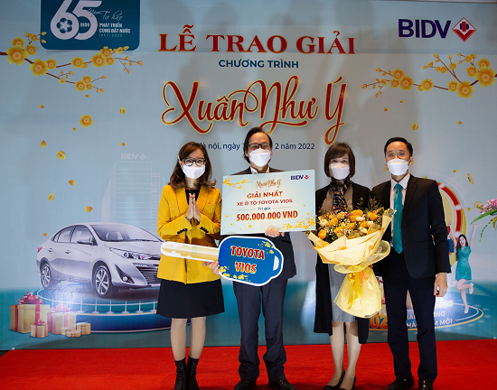 BIDV trao thưởng 500 triệu đồng chương trình Xuân Như Ý