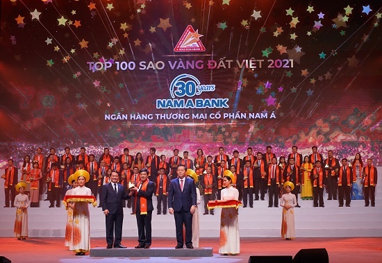 Nam A Bank được vinh danh giải thưởng Sao Vàng đất Việt 2021