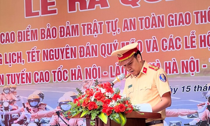 Đội TTKSGTĐB cao tốc số 1 và số 4: Ra quân thực hiện cao điểm an toàn giao thông trên tuyến cao tốc