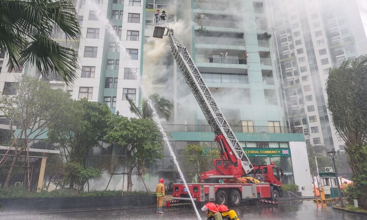 Ecopark diễn tập phòng cháy chữa cháy quy mô lớn nhất từ trước tới nay