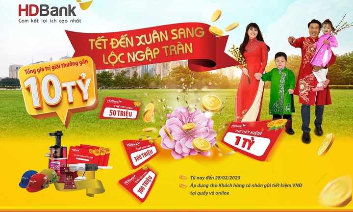 ‘Tết đến xuân sang - Lộc ngập tràn’ - Chương trình ‘tìm tỷ phú’ hoành tráng từ HDBank 