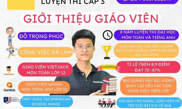 Chinh phục đề thi Anh - Toán cùng thầy Phúc, nắm chìa khóa mở cánh cửa tương lai