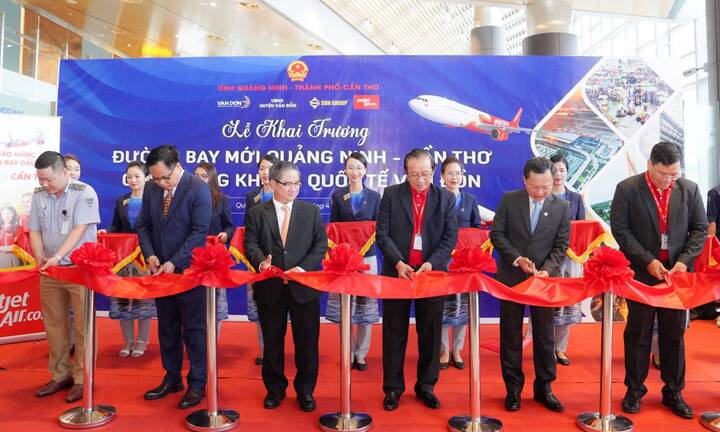Vietjet chính thức khai trương đường bay thẳng đầu tiên giữa Cần Thơ và Vân Đồn