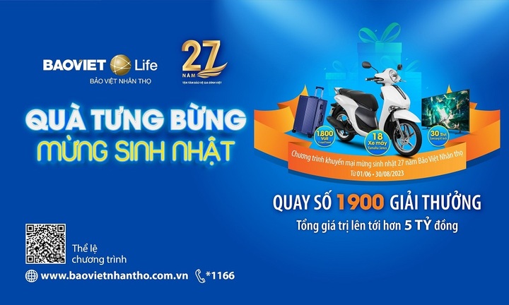 “Quà tưng bừng, mừng sinh nhật” – gần 1.900 quà tặng dành cho khách hàng của Bảo Việt Nhân thọ trên toàn quốc
