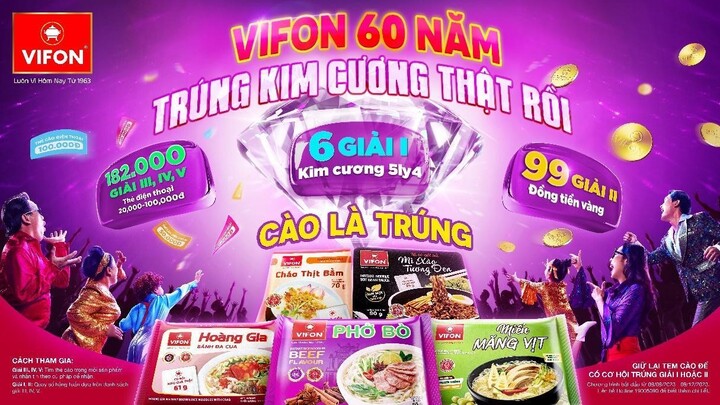 “Có tem là có quà” – bùng nổ với chương trình khuyến mại nhân dịp kỷ niệm 60 năm của VIFON