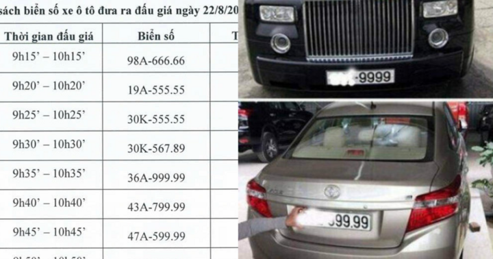 Loạt biển số xe