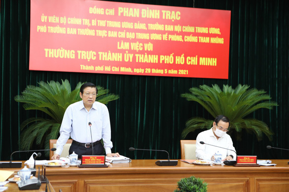Ban Nội chính Trung ương yêu cầu TP.HCM đẩy nhanh xử lý các vụ việc lớn