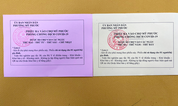 Nhiều địa phương áp dụng hình thức phiếu đi chợ để phòng, chống dịch COVID-19
