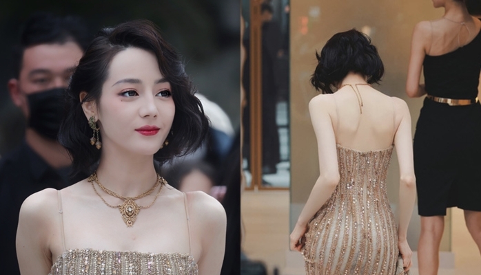 Địch Lệ Nhiệt Ba diện váy bó sát, khoe trọn vòng eo con kiến và vòng ba nóng bỏng