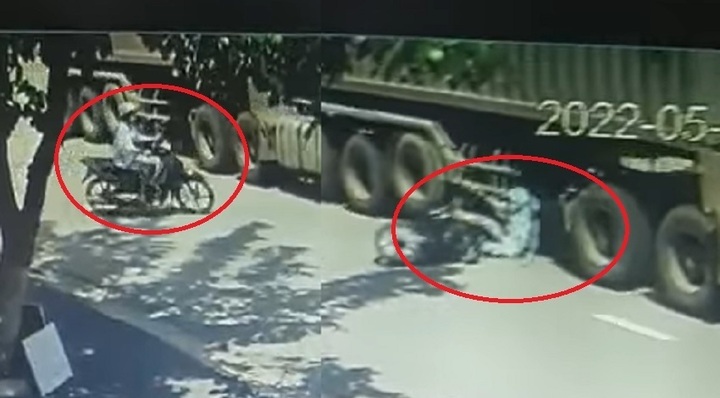 Video: Cô gái thoát khỏi lưỡi hái tử thần trong tích tắc dưới bánh xe tải