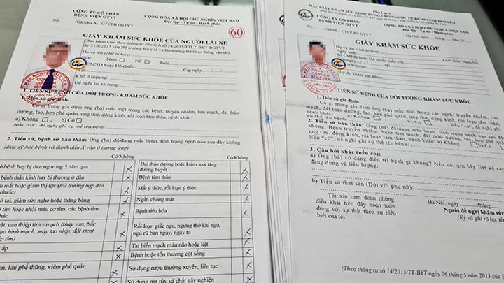 Bóc gỡ đường dây làm giả giấy khám sức khoẻ, giả con dấu bệnh viện