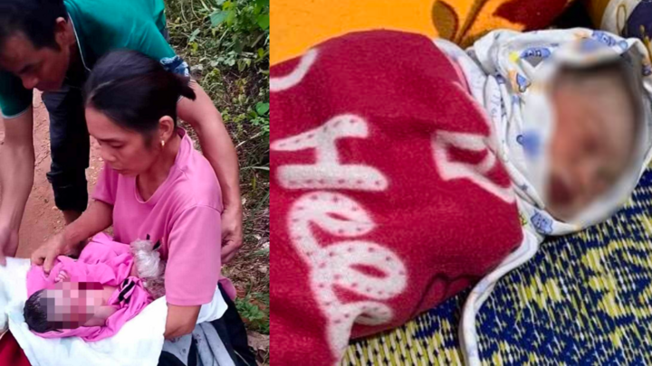 Xót xa bé gái sơ sinh bị bỏ rơi bên rừng, miệng ngậm tay vì khát sữa