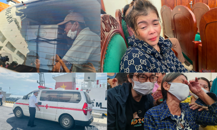 Người thân khóc nghẹn đón các ngư dân gặp nạn trở về