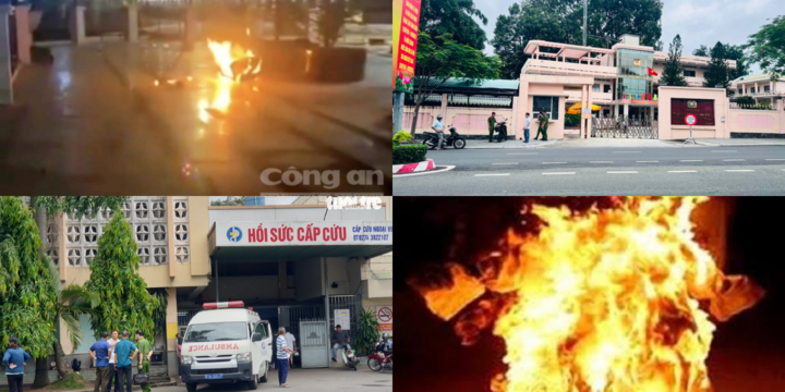 Người đàn ông tự thiêu trước cổng trụ sở công an tại Bình Dương