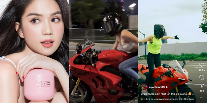 Người mẫu Ngọc Trinh từng công khai clip vi phạm giao thông