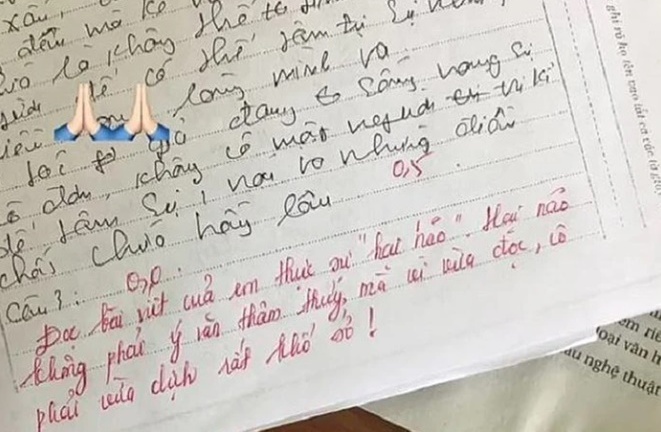 Chấm bài Văn cho nam sinh, cô giáo để lại lời phê đặc biệt, dân mạng đều tán đồng 
