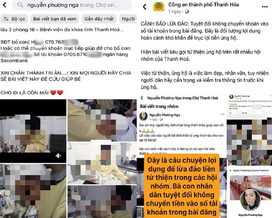 Vụ kêu gọi từ thiện cho 2 bố con bị ung thư máu: Công an Thanh Hóa cảnh báo lừa đảo
