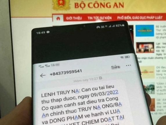 Bộ Công an cảnh báo chiêu lừa đảo qua tin nhắn với chiêu trò 