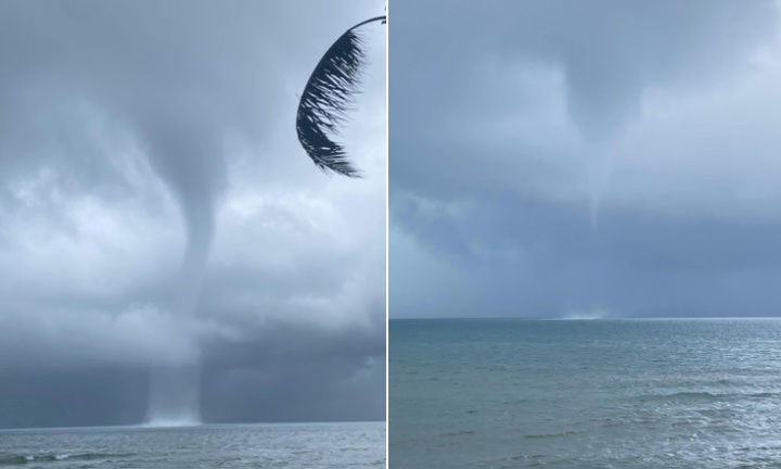 Vòi rồng cao cả trăm mét bất ngờ xuất hiện ở Phú Quốc