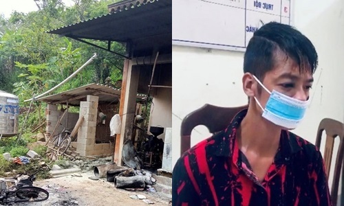 Cãi nhau với con trai, bố đổ xăng đốt xe gây cháy nhà 