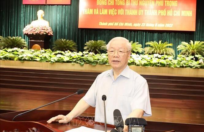 Tổng Bí thư: TP Hồ Chí Minh phát huy hơn nữa vai trò đầu tàu, động lực phát triển vùng Đông Nam Bộ và cả nước