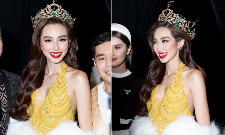 Chung kết Hoa hậu Hòa bình Quốc tế 2022: Thùy Tiên lộng lẫy trong đầm vàng gợi cảm