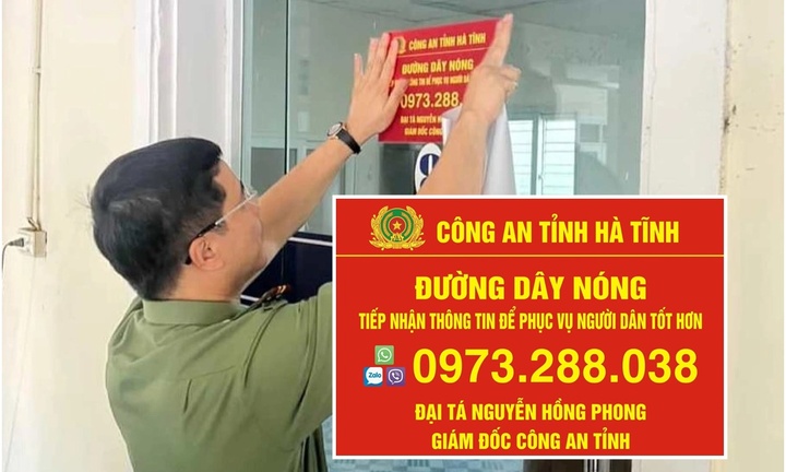Giám đốc Công an tỉnh Hà Tĩnh công khai số điện thoại cá nhân làm đường dây nóng