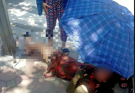 Hà Nội: Áo chống nắng bị cuốn vào bánh xe, người phụ nữ bị gãy gập cổ chân