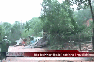 Video: Kinh hoàng khoảnh khắc quả đồi sạt lở, vùi lấp nhà dân