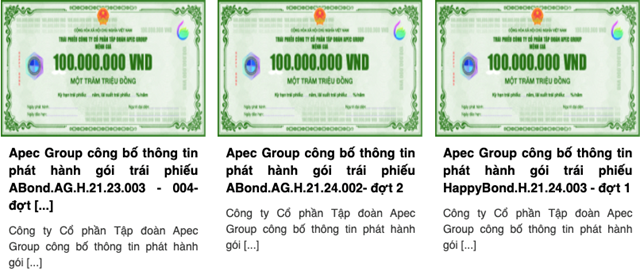 Apec Group phát hành chui hơn 500 tỷ đồng trái phiếu