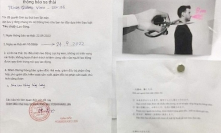 Công nhân bị sếp sa thải kèm hình kéo cắt cổ: Giám đốc viết thư xin lỗi